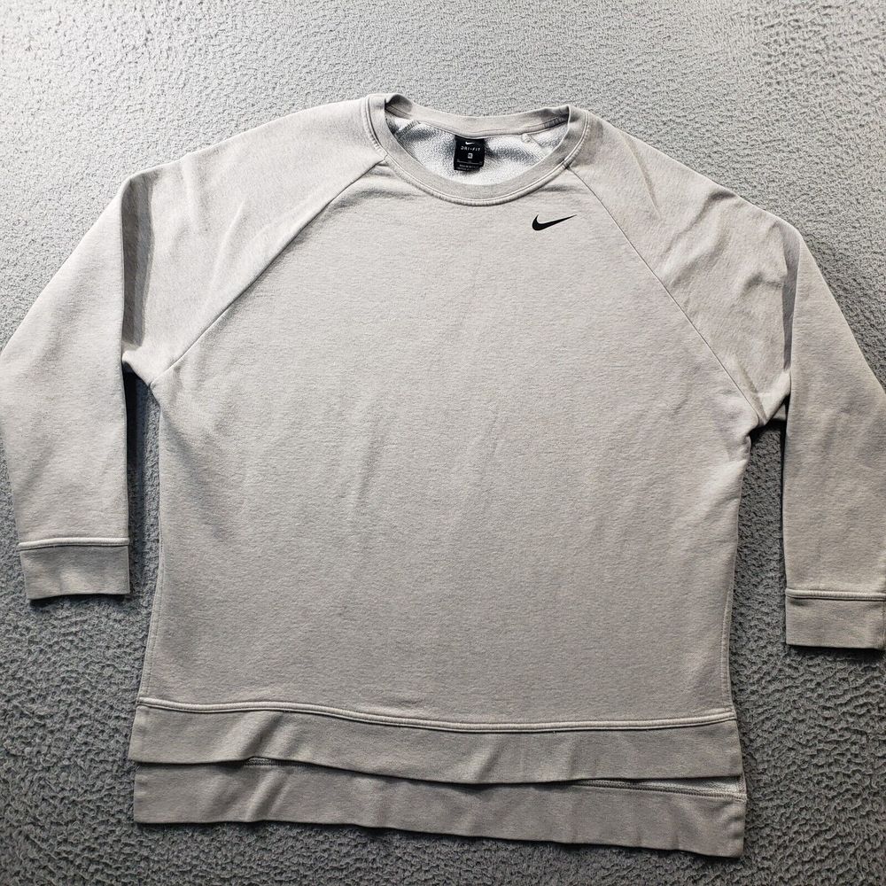 Nike Sweatshirt Women's XL Extra Large Gray Versa Vented Long Oversized Casual